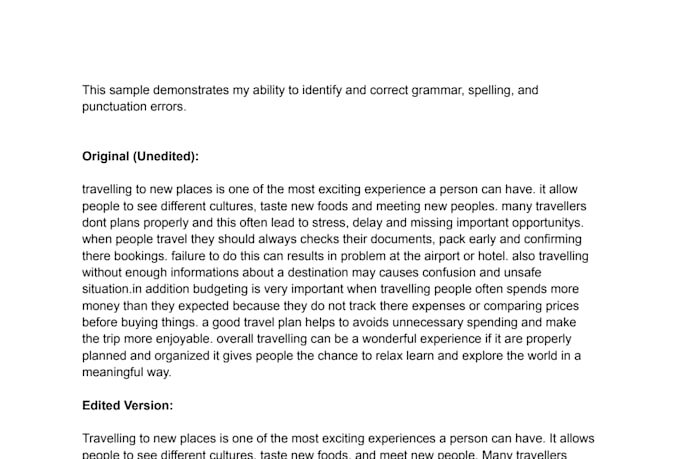 fix grammar and spelling to improve your writing